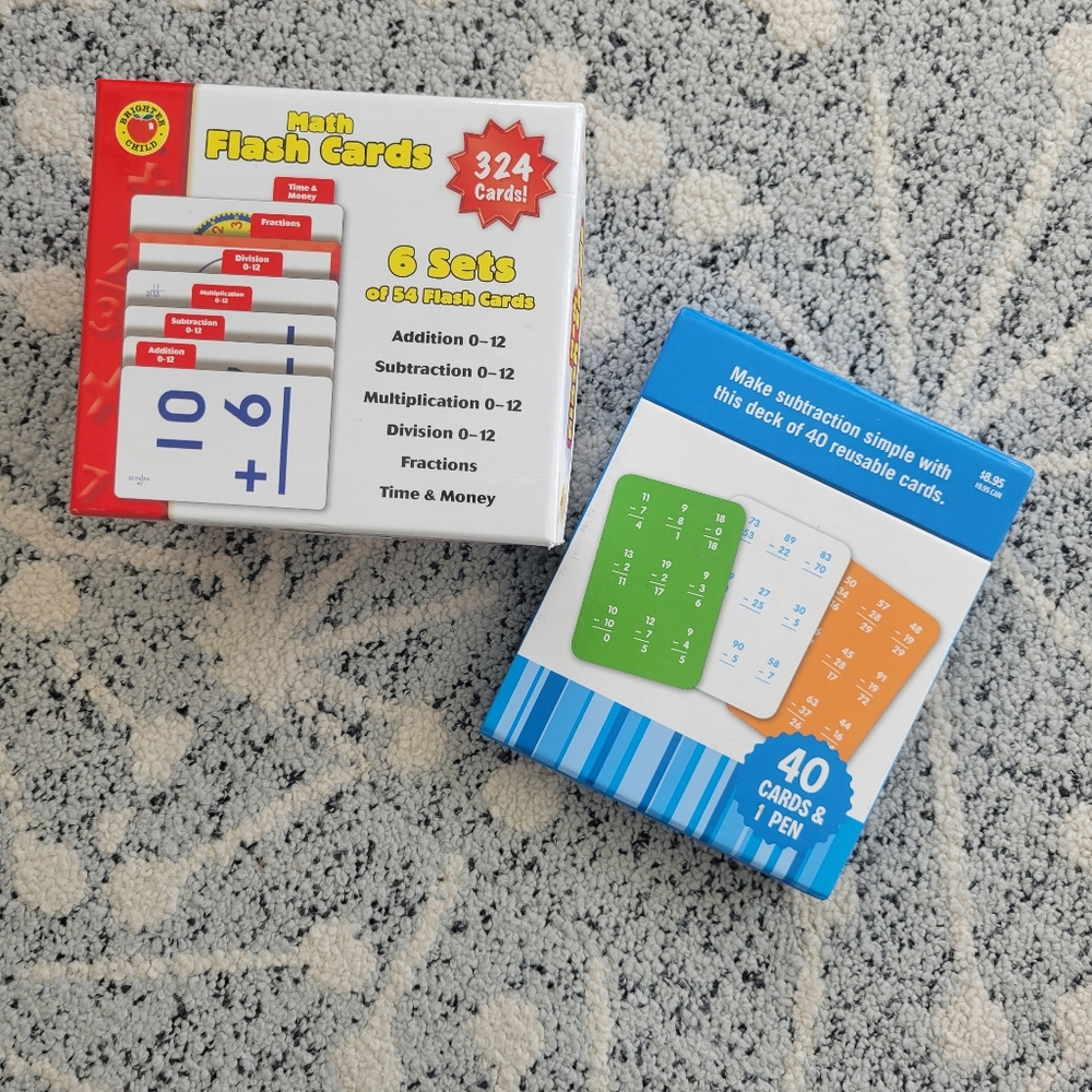 Math Flash Card Set & Subtraction Cards